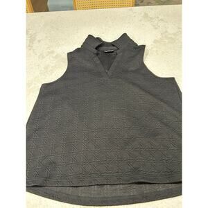 Black Sleeveless Set, Womens size Large, black cane print